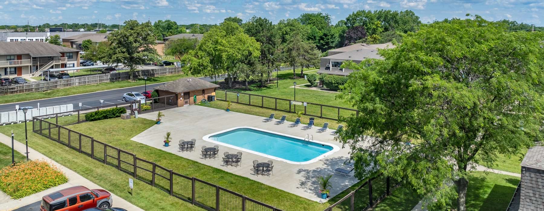 Birdseye view of the property