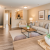 Staged apartment living room